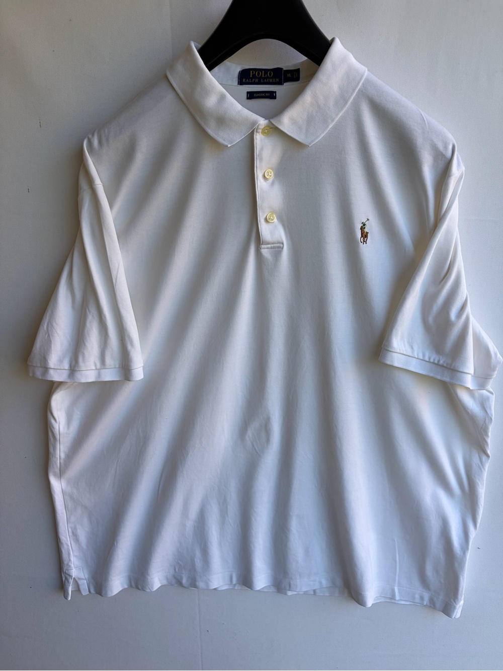 Polo Ralph Lauren Interlock Polo Shirt White Classic Fit XL Short Sleeve